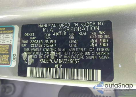 2022 Kia Seltos Lx from USA, damaged, VIN KNDEPCAA1N7249657